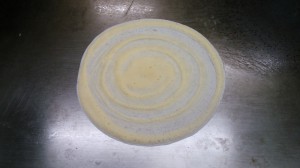 お好み焼きが出来るまで～生地を焼く～